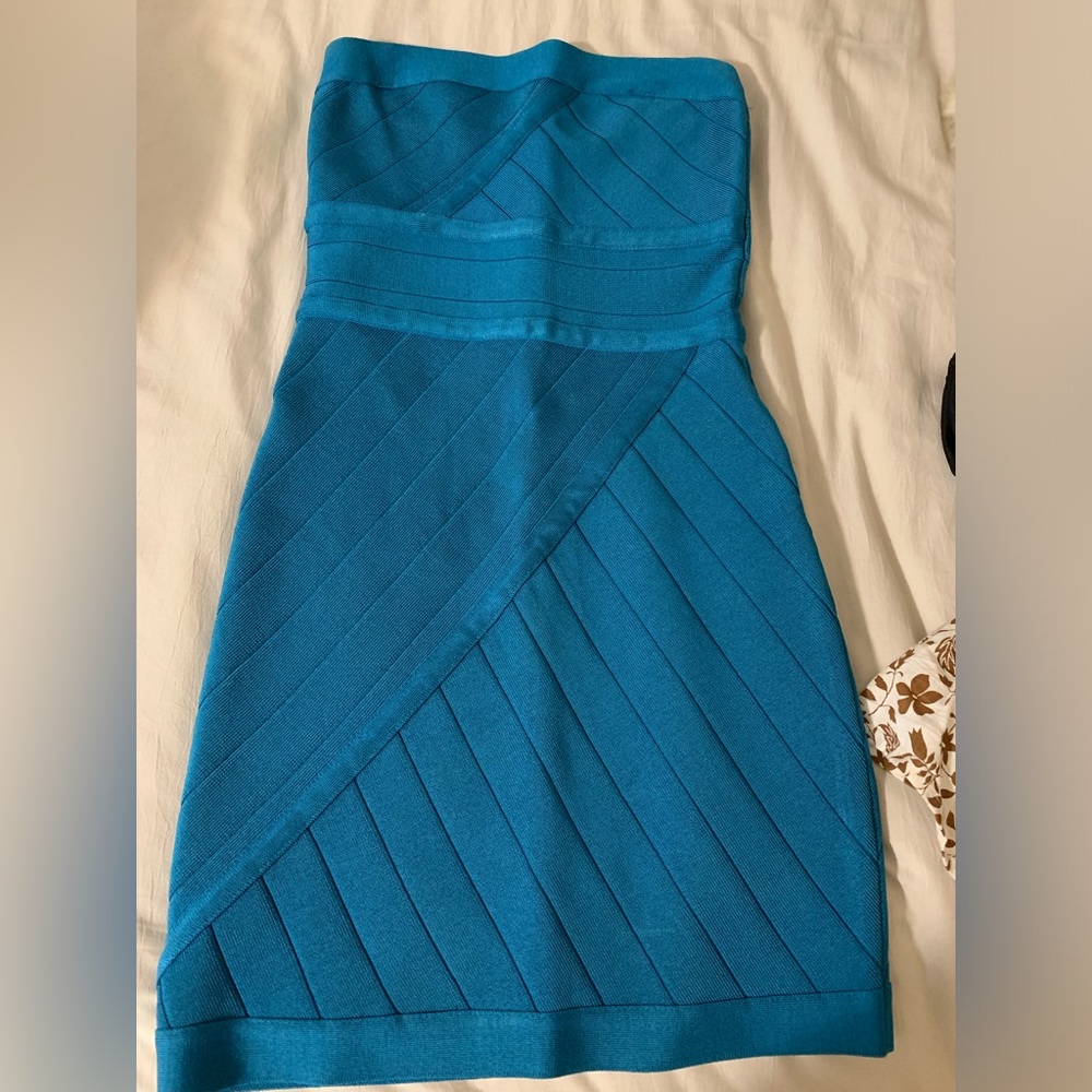 Bebe strapless bodycon dress, small